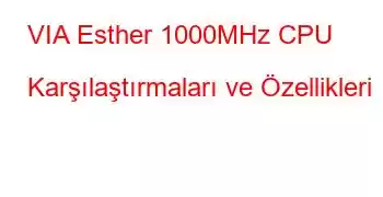 VIA Esther 1000MHz CPU Karşılaştırmaları ve Özellikleri