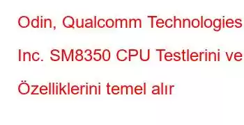 Odin, Qualcomm Technologies, Inc. SM8350 CPU Testlerini ve Özelliklerini temel alır