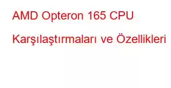 AMD Opteron 165 CPU Karşılaştırmaları ve Özellikleri