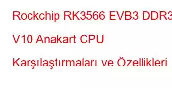 Rockchip RK3566 EVB3 DDR3 V10 Anakart CPU Karşılaştırmaları ve Özellikleri