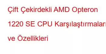 Çift Çekirdekli AMD Opteron 1220 SE CPU Karşılaştırmaları ve Özellikleri