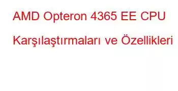 AMD Opteron 4365 EE CPU Karşılaştırmaları ve Özellikleri