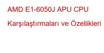 AMD E1-6050J APU CPU Karşılaştırmaları ve Özellikleri