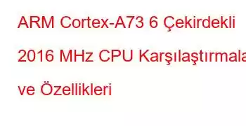 ARM Cortex-A73 6 Çekirdekli 2016 MHz CPU Karşılaştırmaları ve Özellikleri