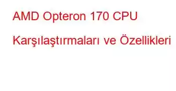 AMD Opteron 170 CPU Karşılaştırmaları ve Özellikleri