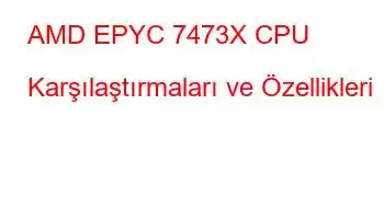 AMD EPYC 7473X CPU Karşılaştırmaları ve Özellikleri