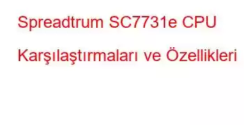 Spreadtrum SC7731e CPU Karşılaştırmaları ve Özellikleri