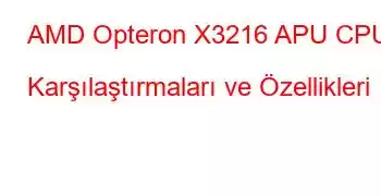 AMD Opteron X3216 APU CPU Karşılaştırmaları ve Özellikleri